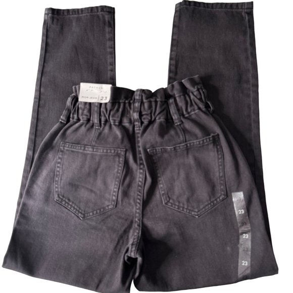 PACSUN Mom Jeans Women's Size 23 Caviar Black Flex Waist 100% Cotton 0051 NWT - Picture 10 of 14